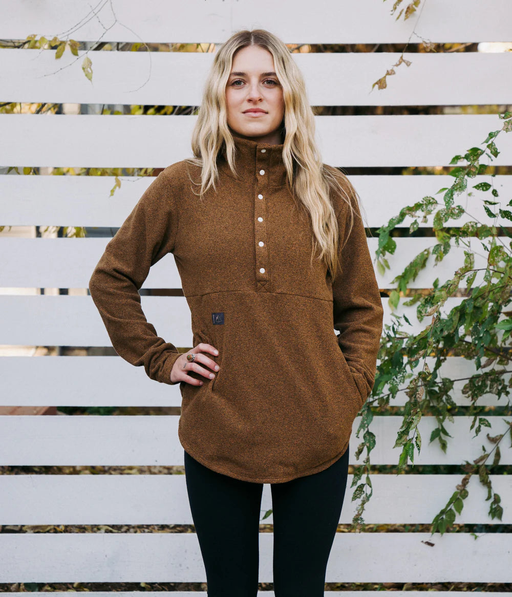 Genevieve Snap Pull Over SANDSTONE