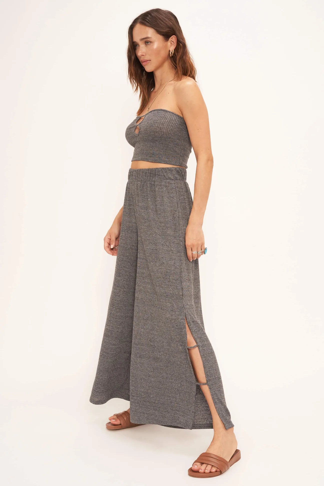 Summer Daydream Ribbed Wideleg Pants