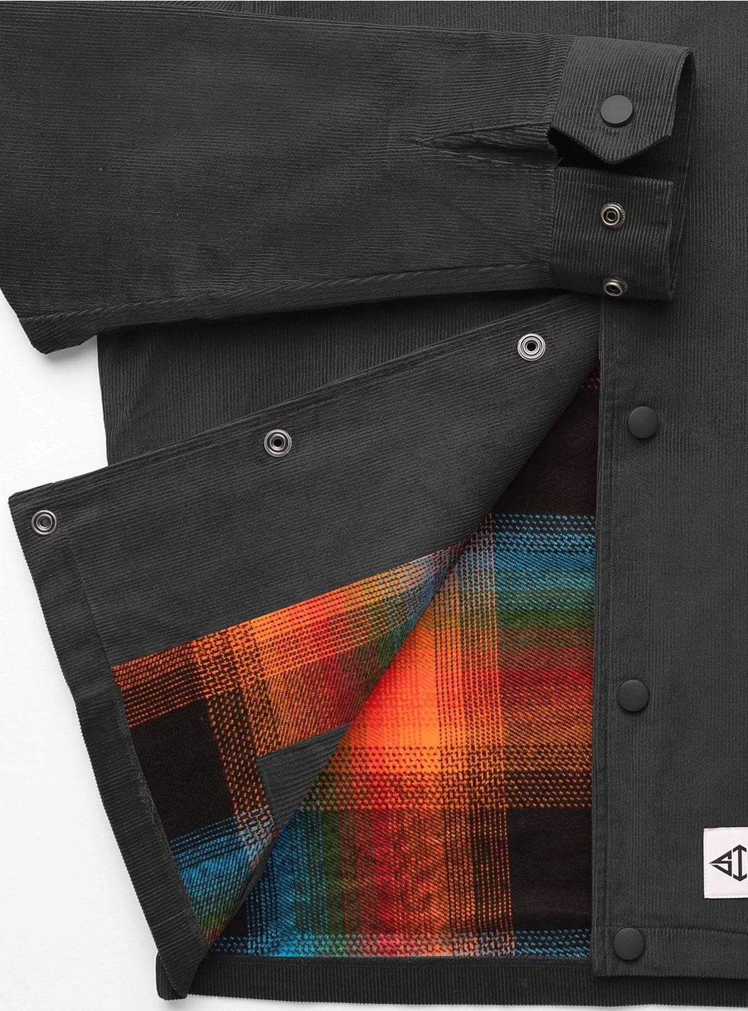 Flannel Lined Corduroy Jacket BLACK