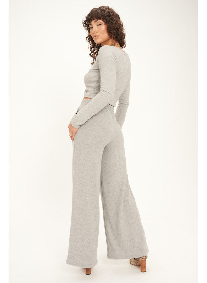 Paradise Cozy Wideleg Pants GREY