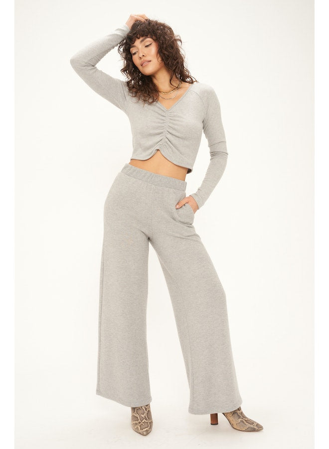 Paradise Cozy Wideleg Pants GREY
