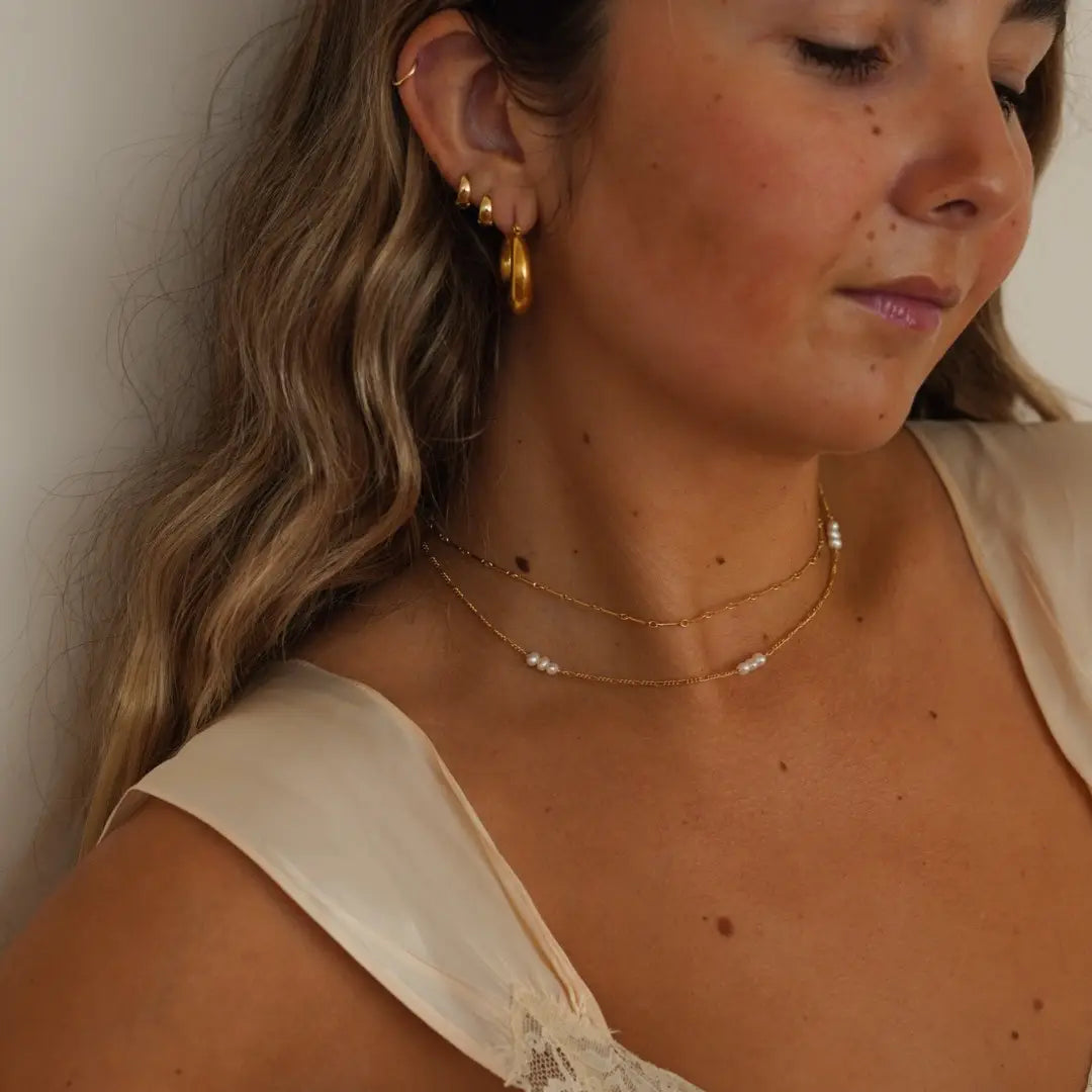 Pearl Trio Cluster Choker Necklace