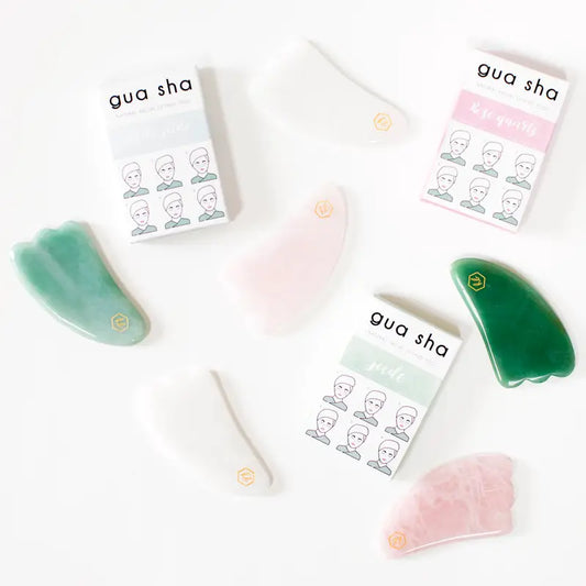 Gua Sha Facial Tool (Amethyst, Rose Quartz, Jade, White Jade)