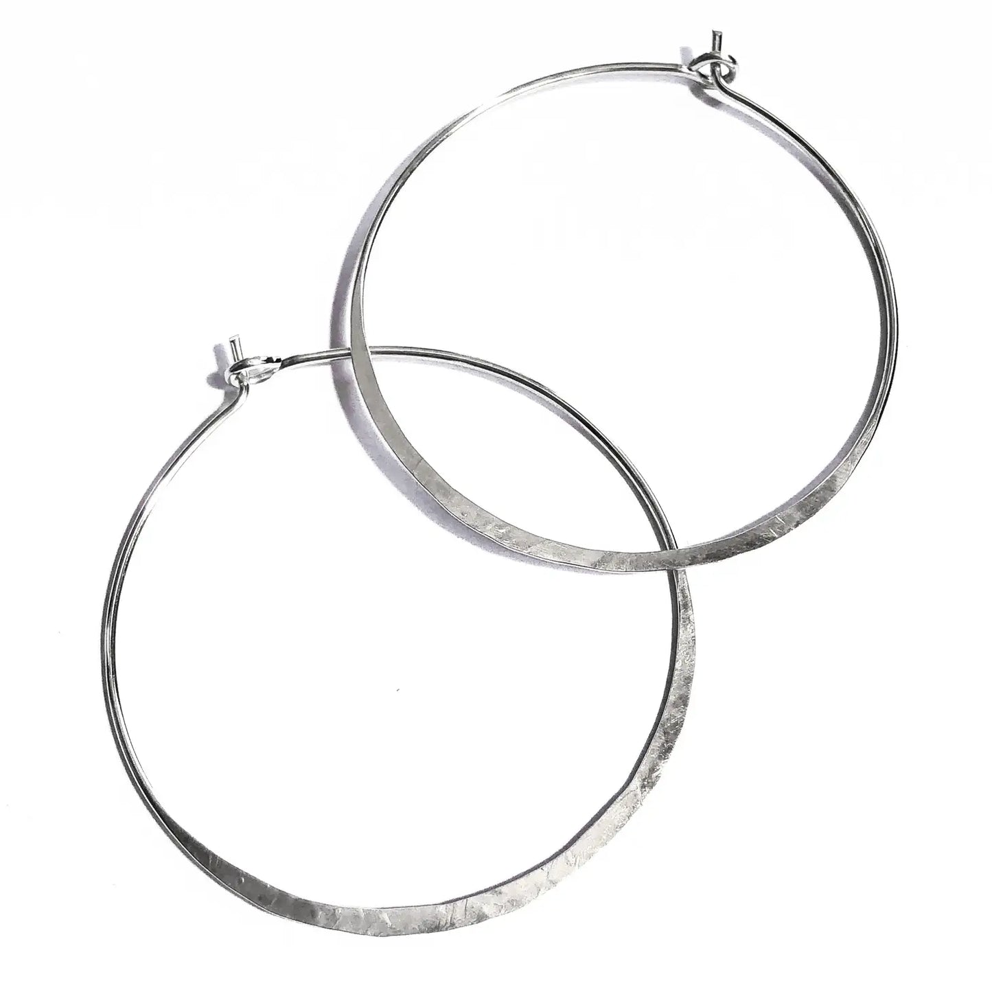 Everyday Hammered Hoops (Gold, Silver + size options)