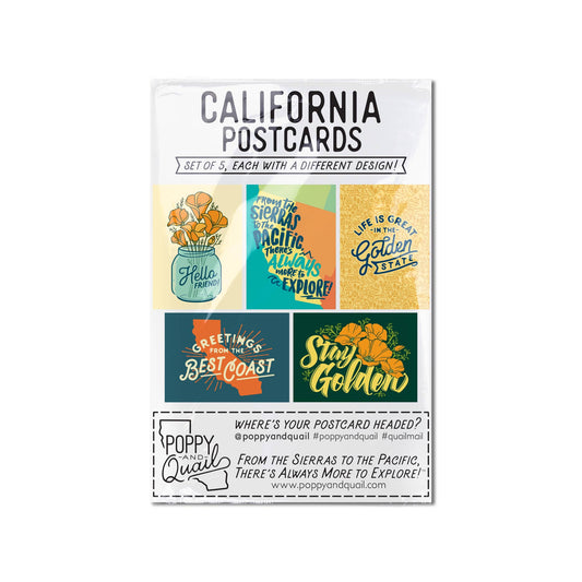 California Postcards Set of 5