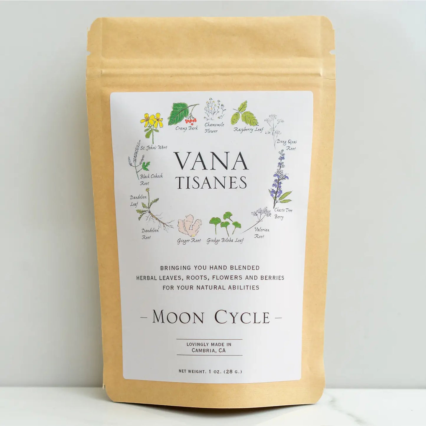 MOON CYCLE Herbal Tisane Tea Blend 2oz