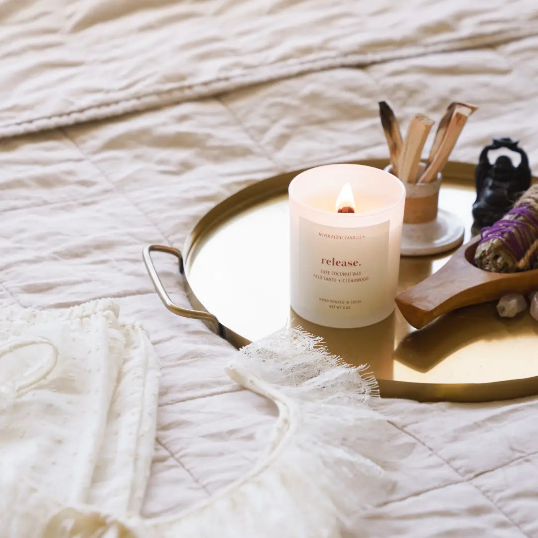 RELEASE Palo Santo & Cedarwood Coconut Wax Candle