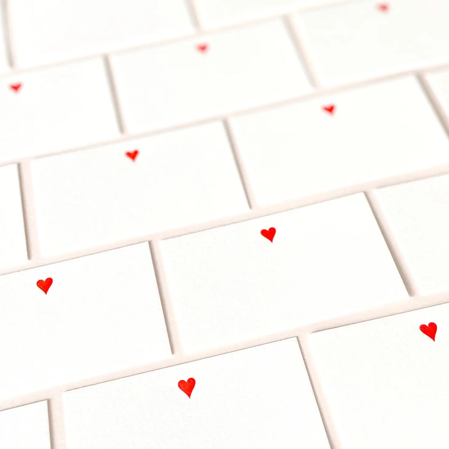 Little Notes Heart Letterpress Card Set of 8