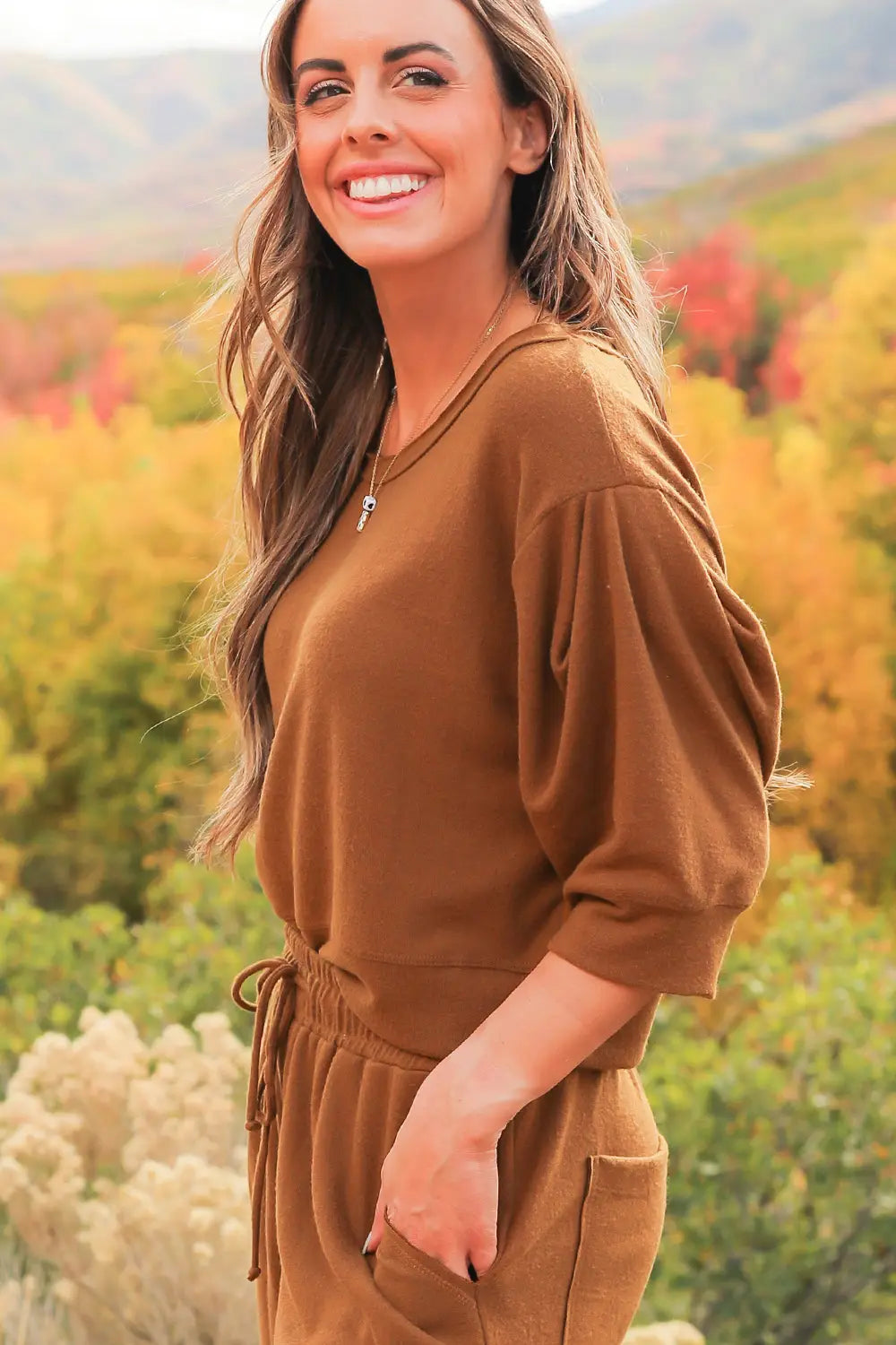 Journey Cotton Sweater TOBACCO
