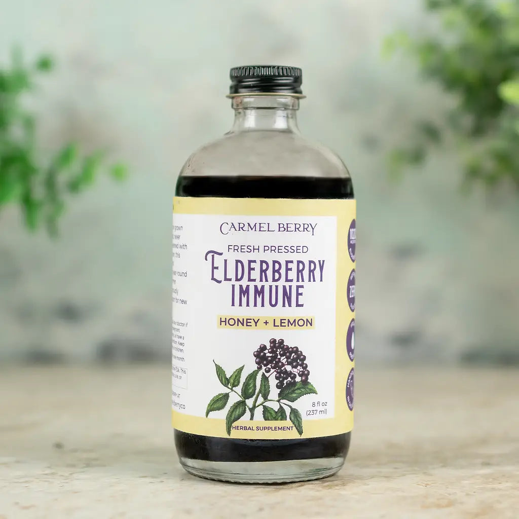 IMMUNE Elderberry Syrup 8oz (Honey Cinnamon, Honey Lemon)