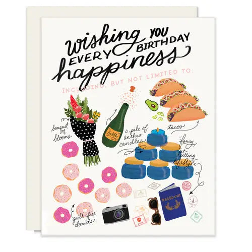 Birthday Happiness Card by Slightly Stationary