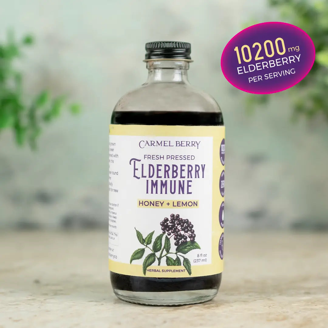 IMMUNE Elderberry Syrup 8oz (Honey Cinnamon, Honey Lemon)