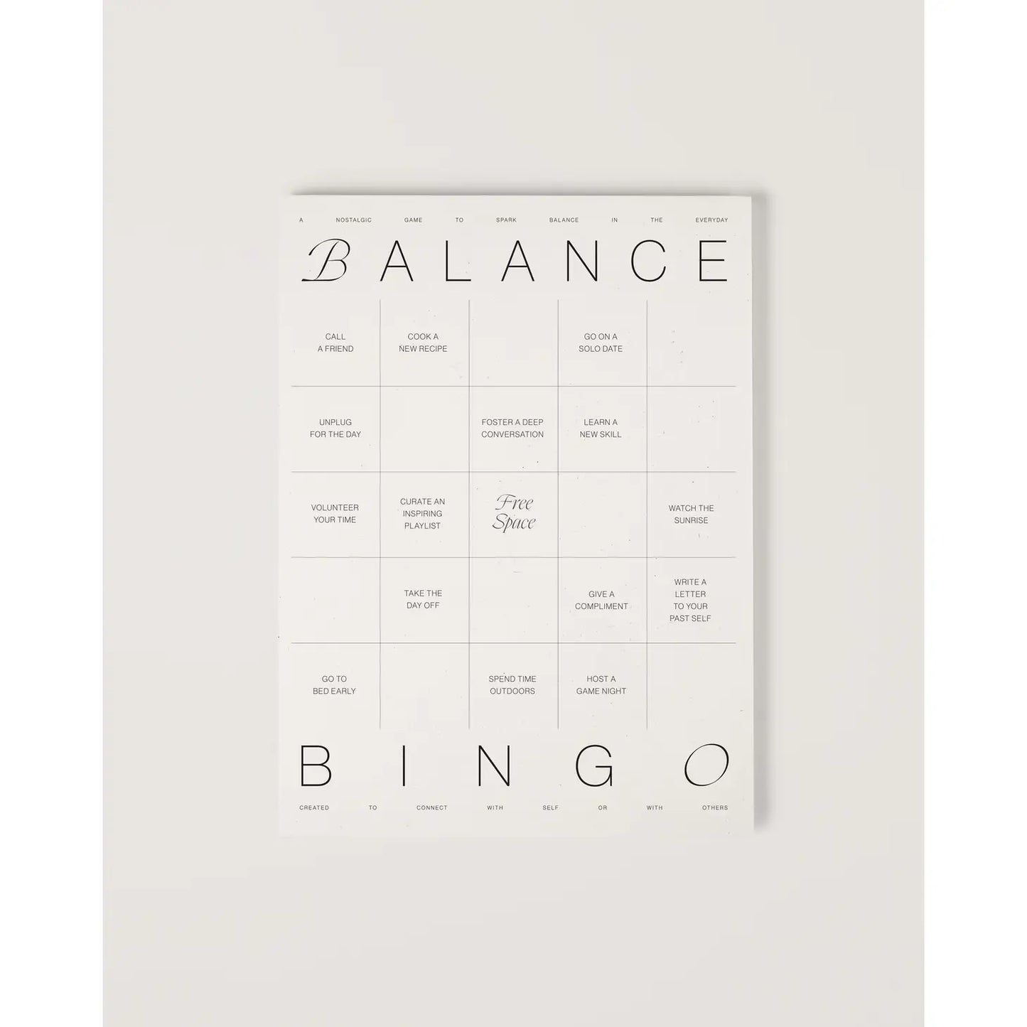 Balance Bingo Pad