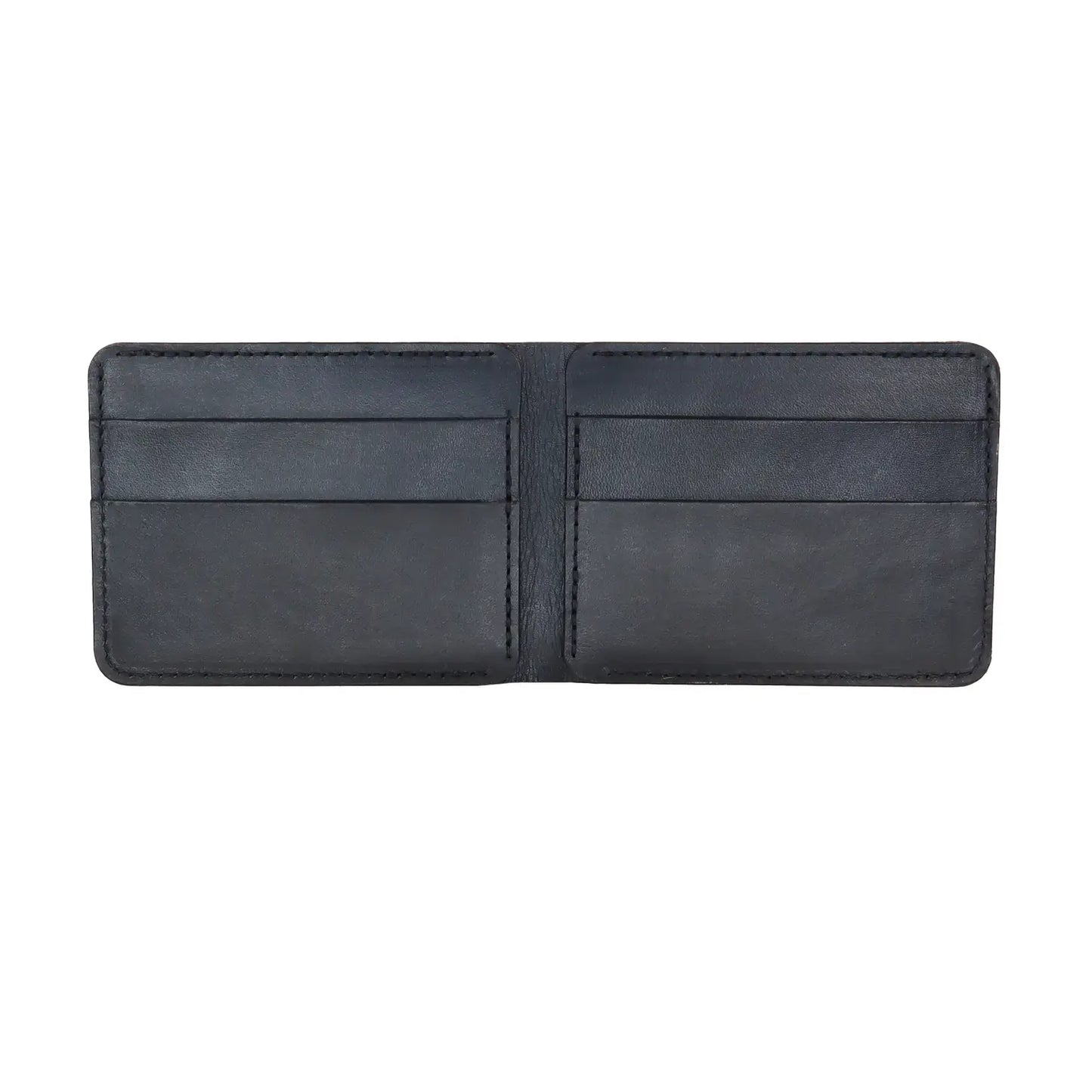 Bifold Leather Wallet w/ BILL POCKET (Black, Brown)