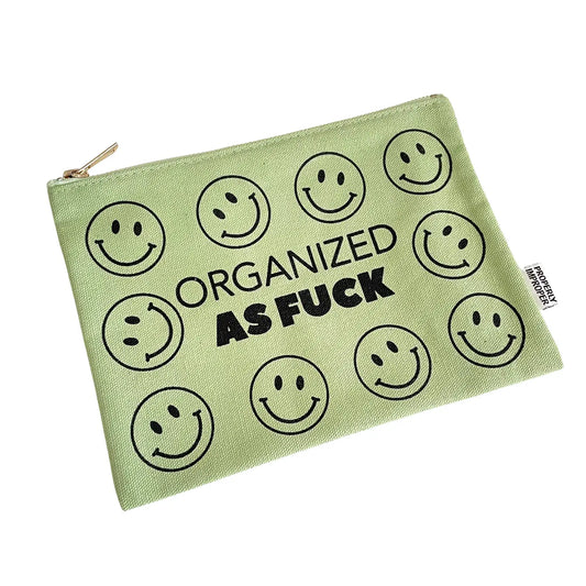 Organized AF Lined Canvas Pouch