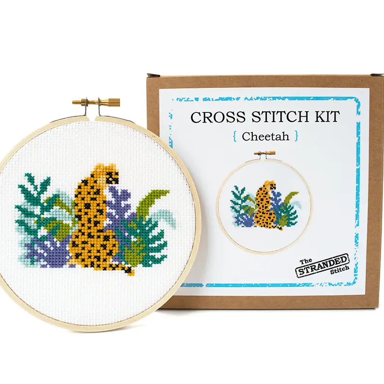 Cheetah DIY Cross Stitch Embroidery Kit