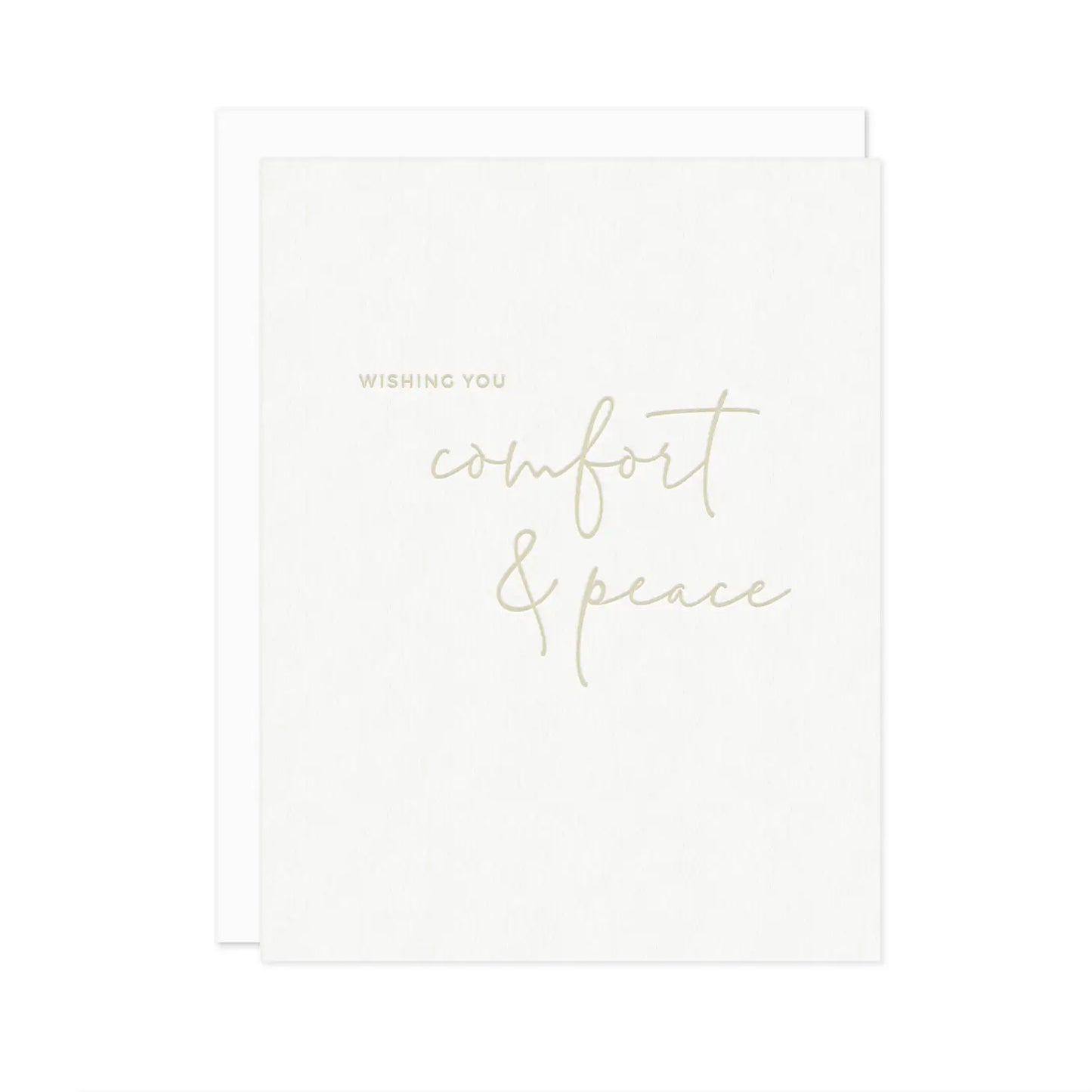 Comfort & Peace Letterpress Card