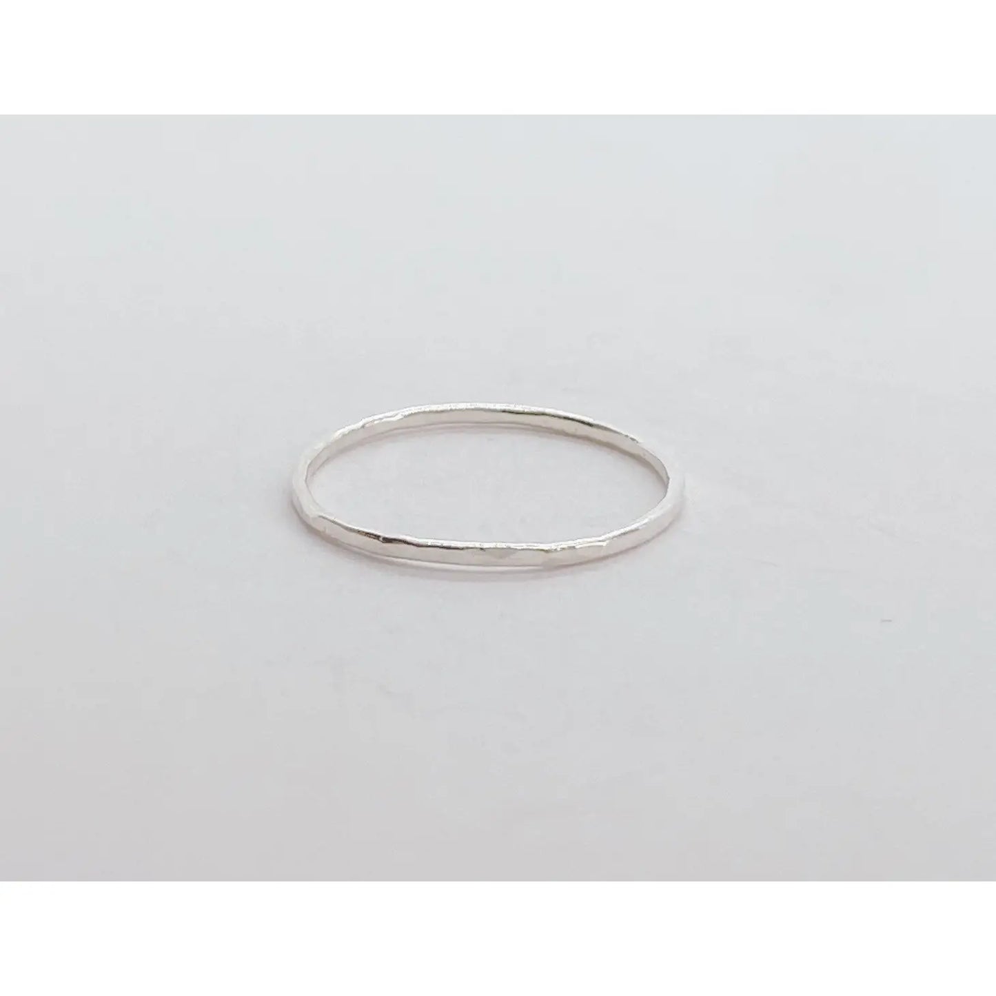 Thin Hammered Stacking Ring (Gold, Silver)