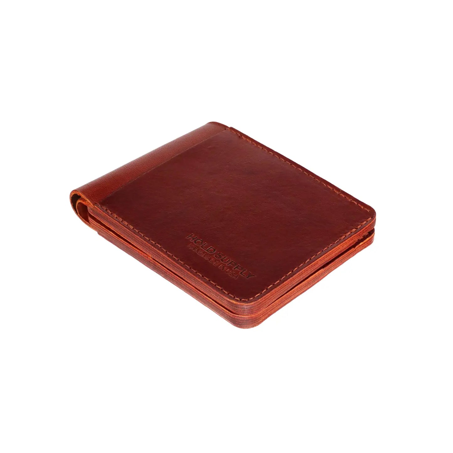 Bifold Leather Wallet w/ BILL POCKET (Black, Brown)