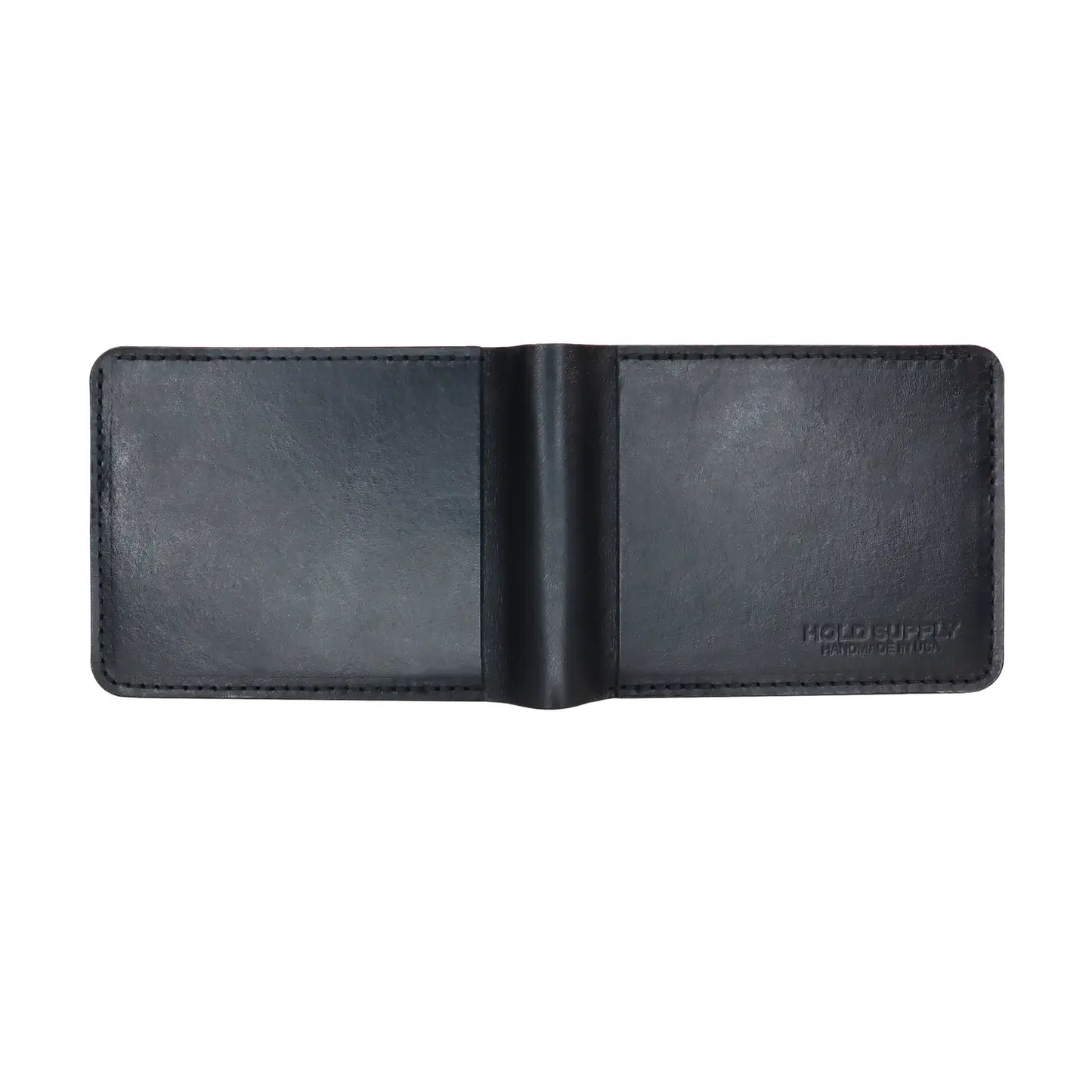 Bifold Leather Wallet w/ BILL POCKET (Black, Brown)