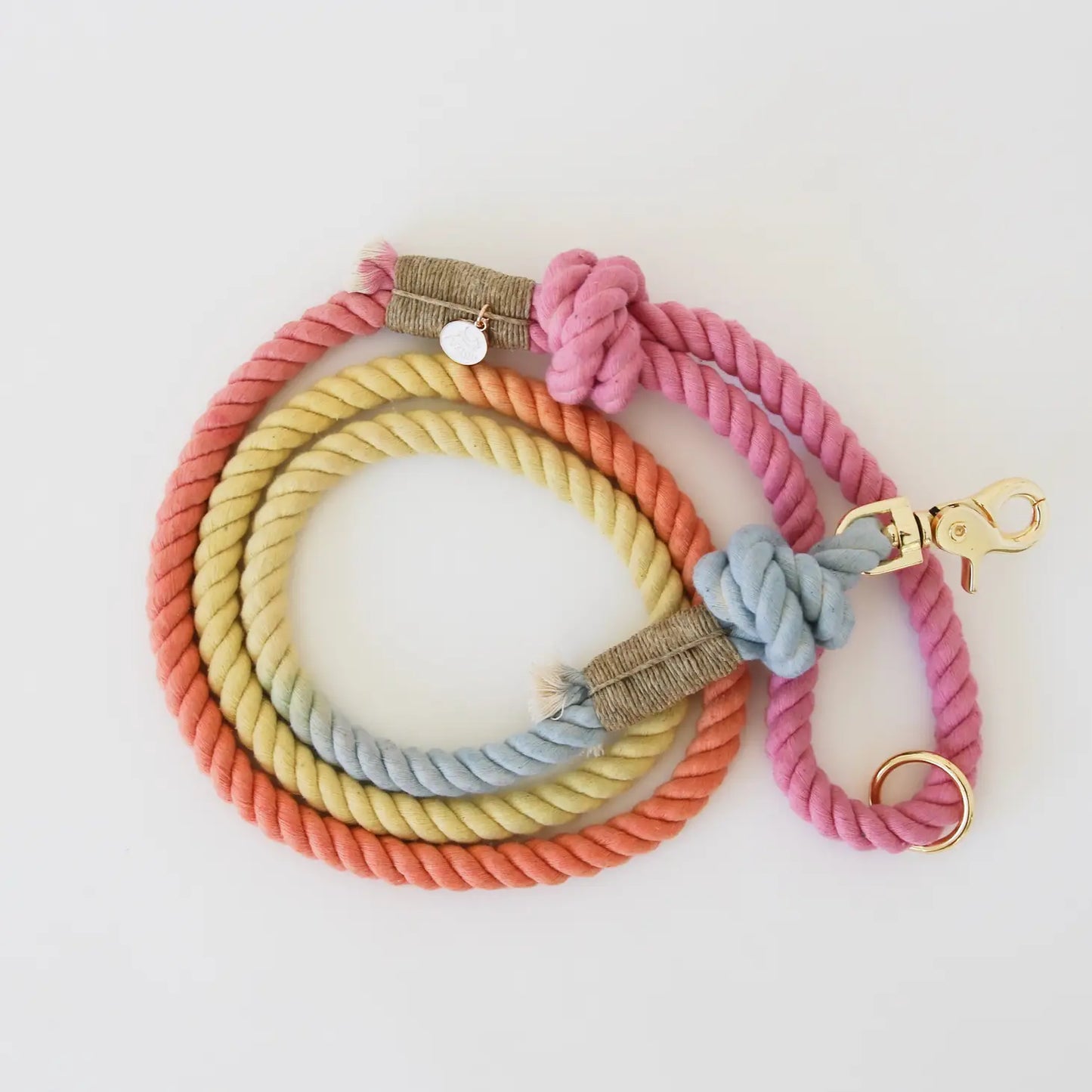 Cotton  Dog Leash w/ Natural Dye -Lucky Charm-