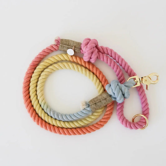 Cotton  Dog Leash w/ Natural Dye -Lucky Charm-