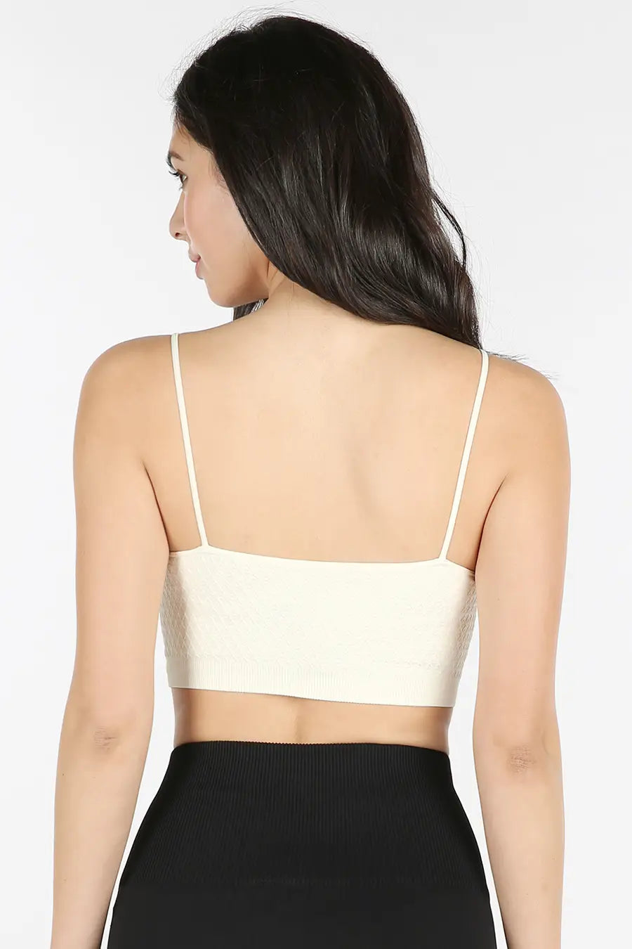 Seamless Waffle Bralette (Black, White, Ivory, Cognac)