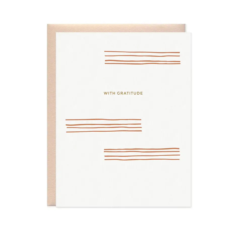 Gratitude Letterpress Card Boxed Set of 6