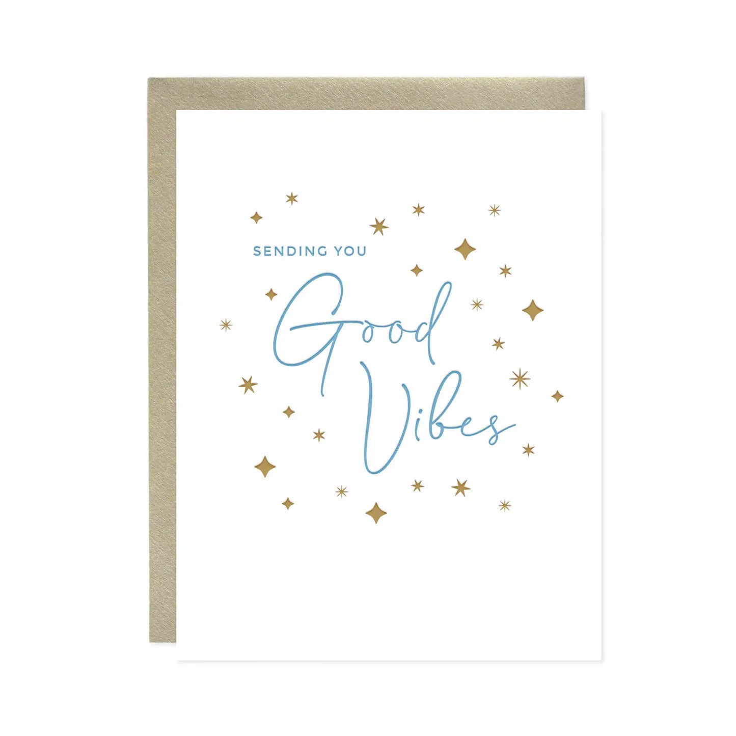Good Vibes Letterpress Card