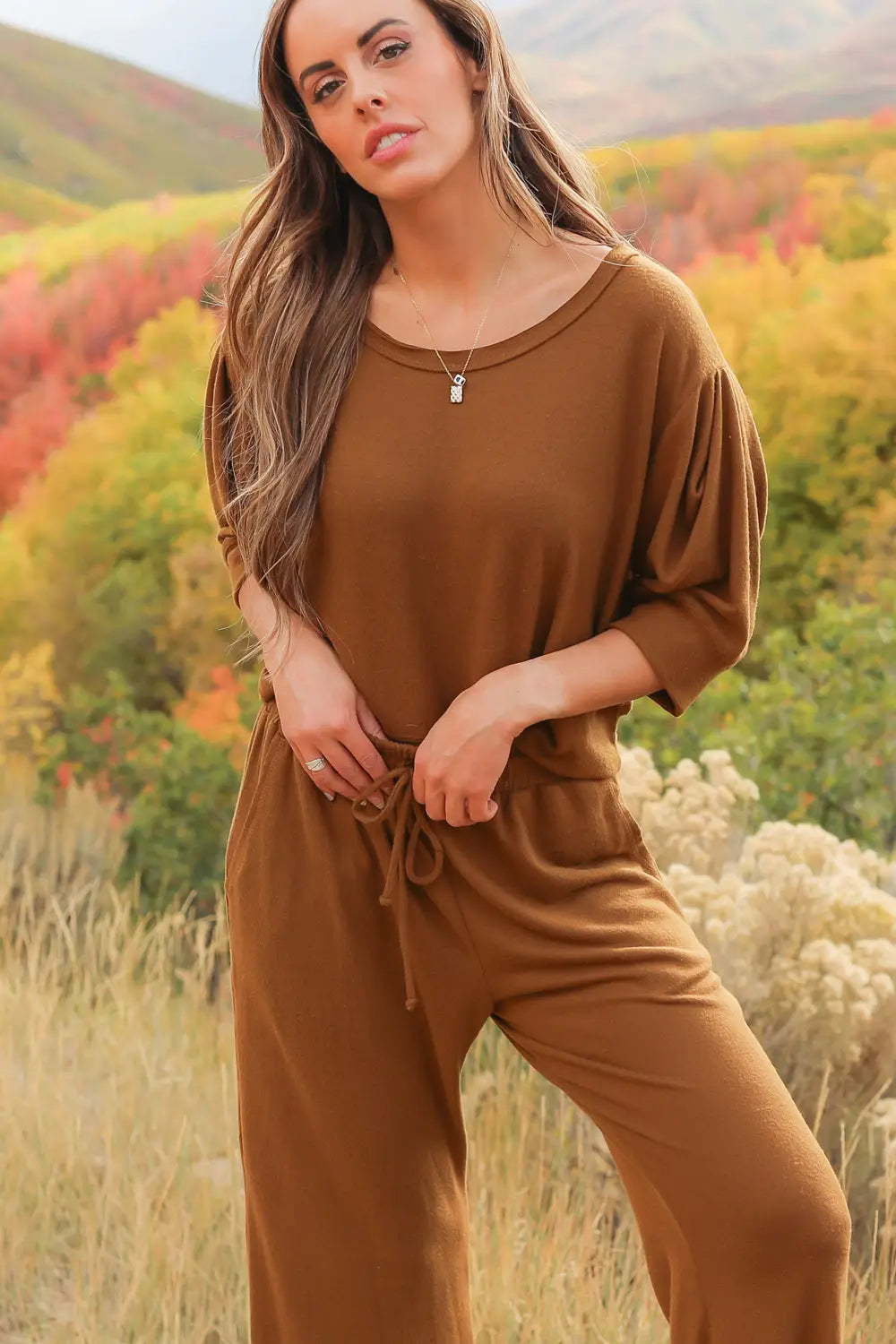 Journey Cotton Sweater TOBACCO