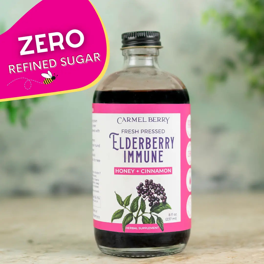 IMMUNE Elderberry Syrup 8oz (Honey Cinnamon, Honey Lemon)