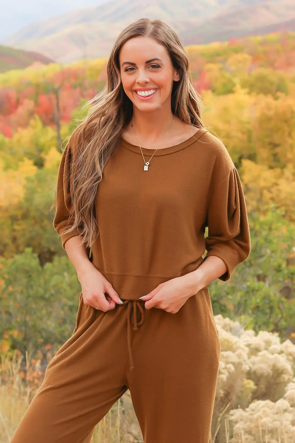 Journey Cotton Sweater TOBACCO