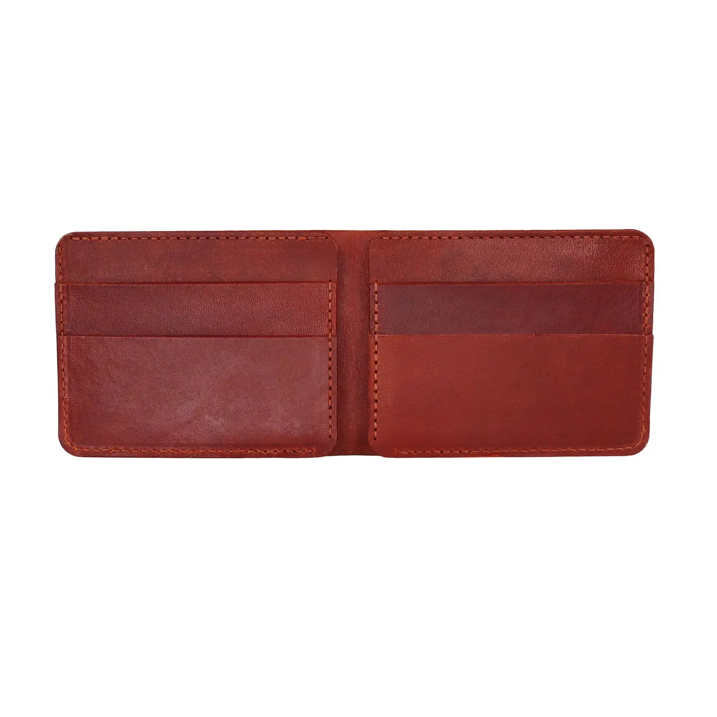 Bifold Leather Wallet w/ BILL POCKET (Black, Brown)