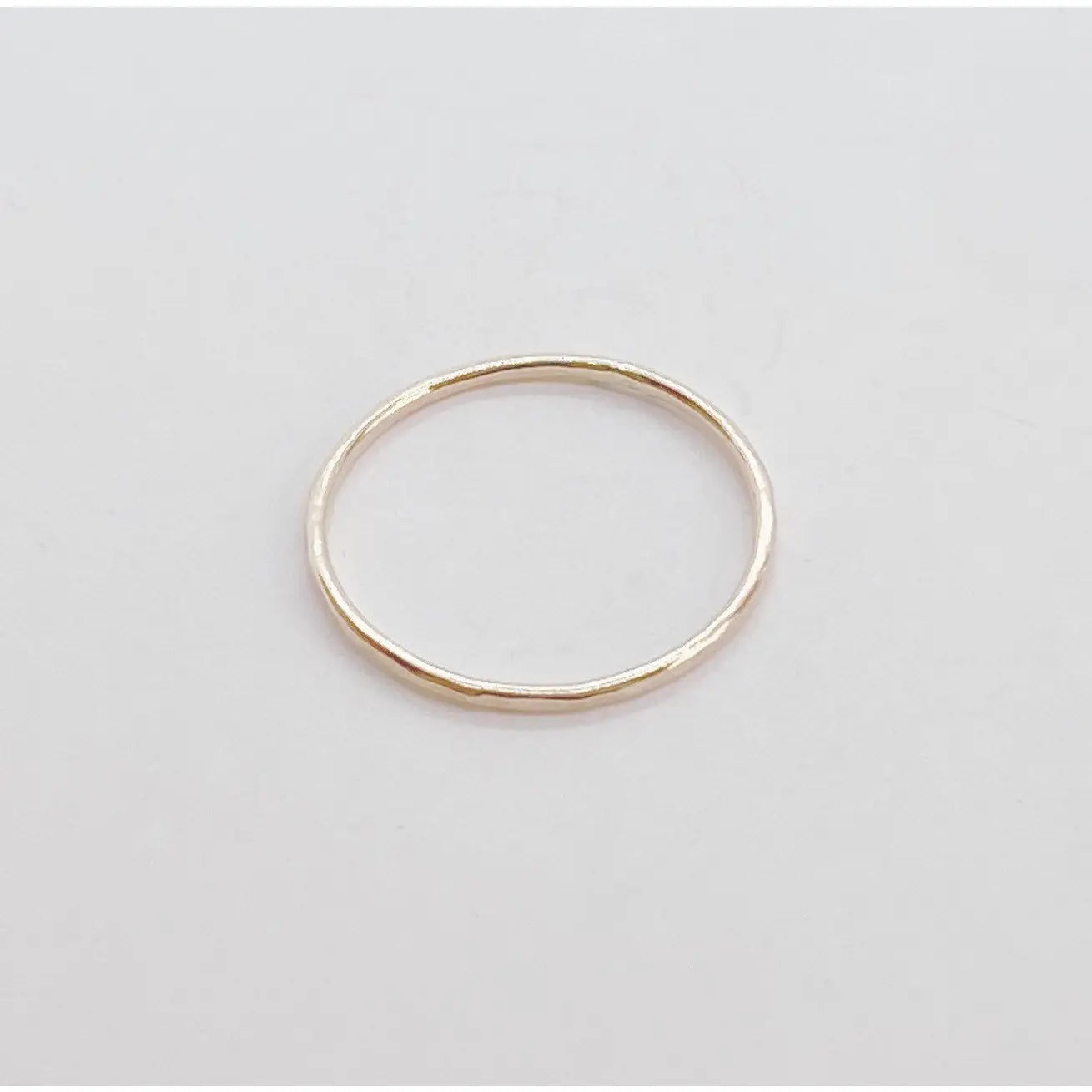 Thin Hammered Stacking Ring (Gold, Silver)