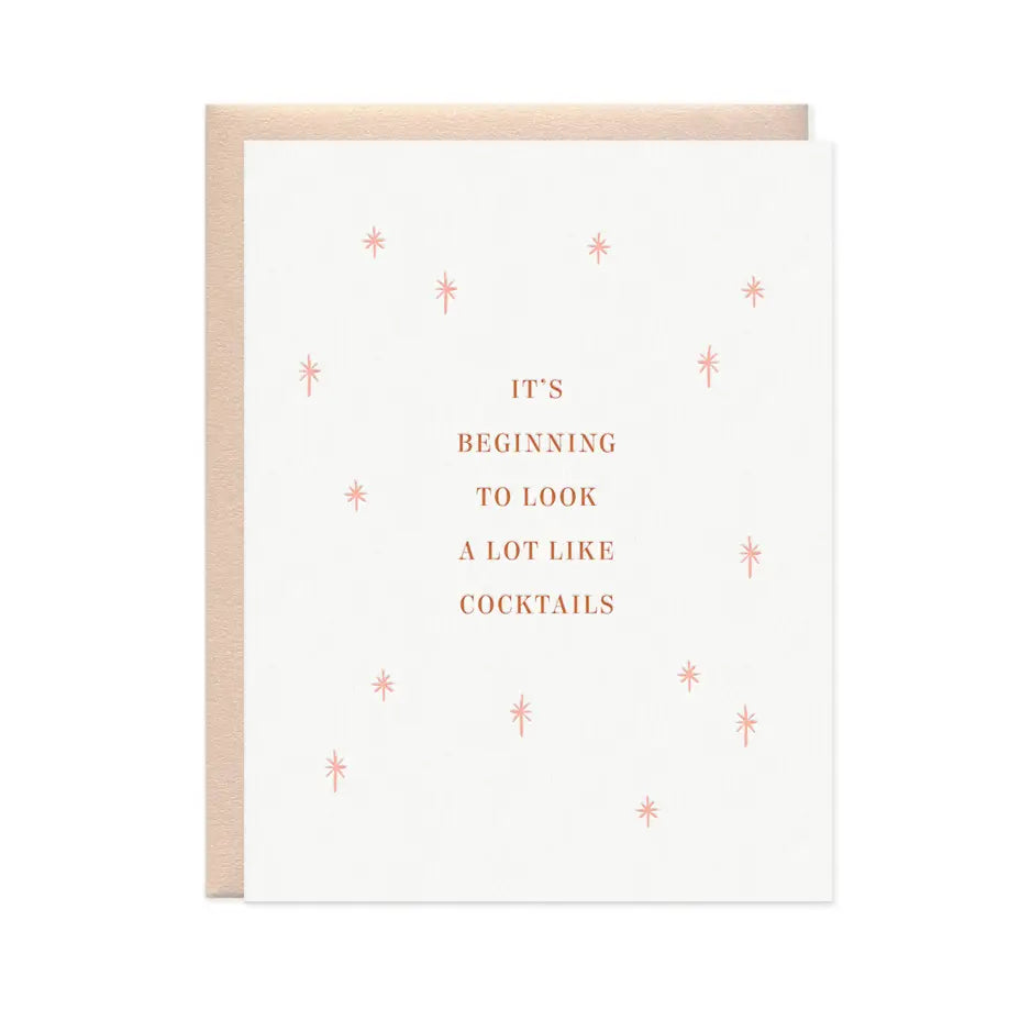 A Lot Like Cocktails Letterpress Card