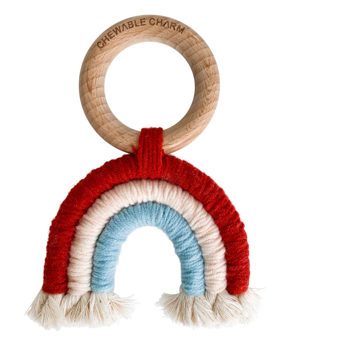 Rainbow Macrame Baby Teether (color options)