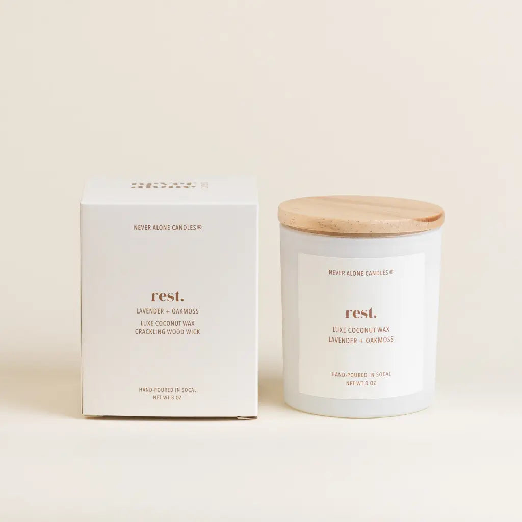 REST Lavender & Oakmoss Coconut Wax Candle