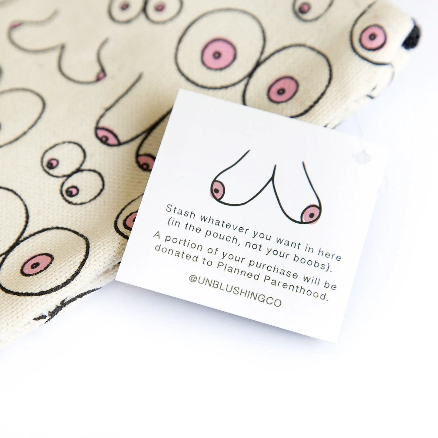 Boobs Cotton Canvas Pouch