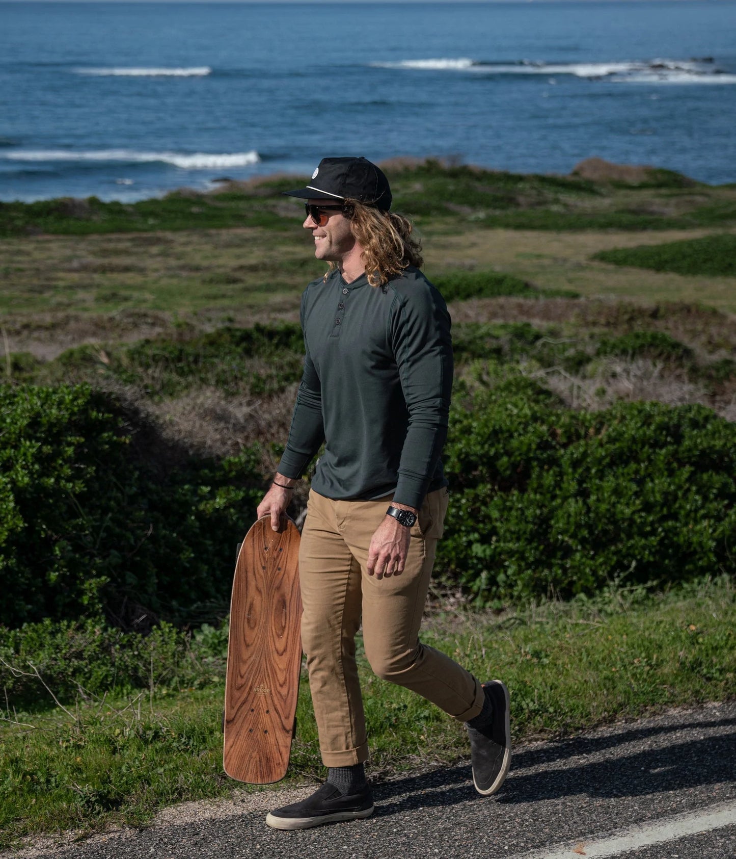 Benton Long Sleeve Henley FOREST