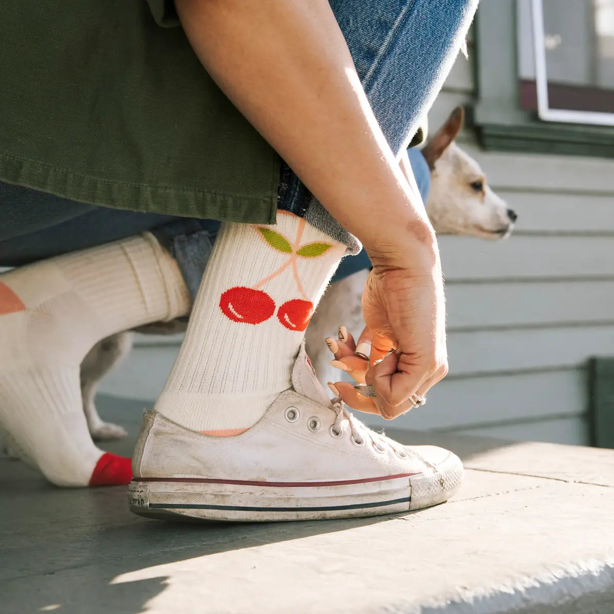 Retro Cherries Cushioned Socks