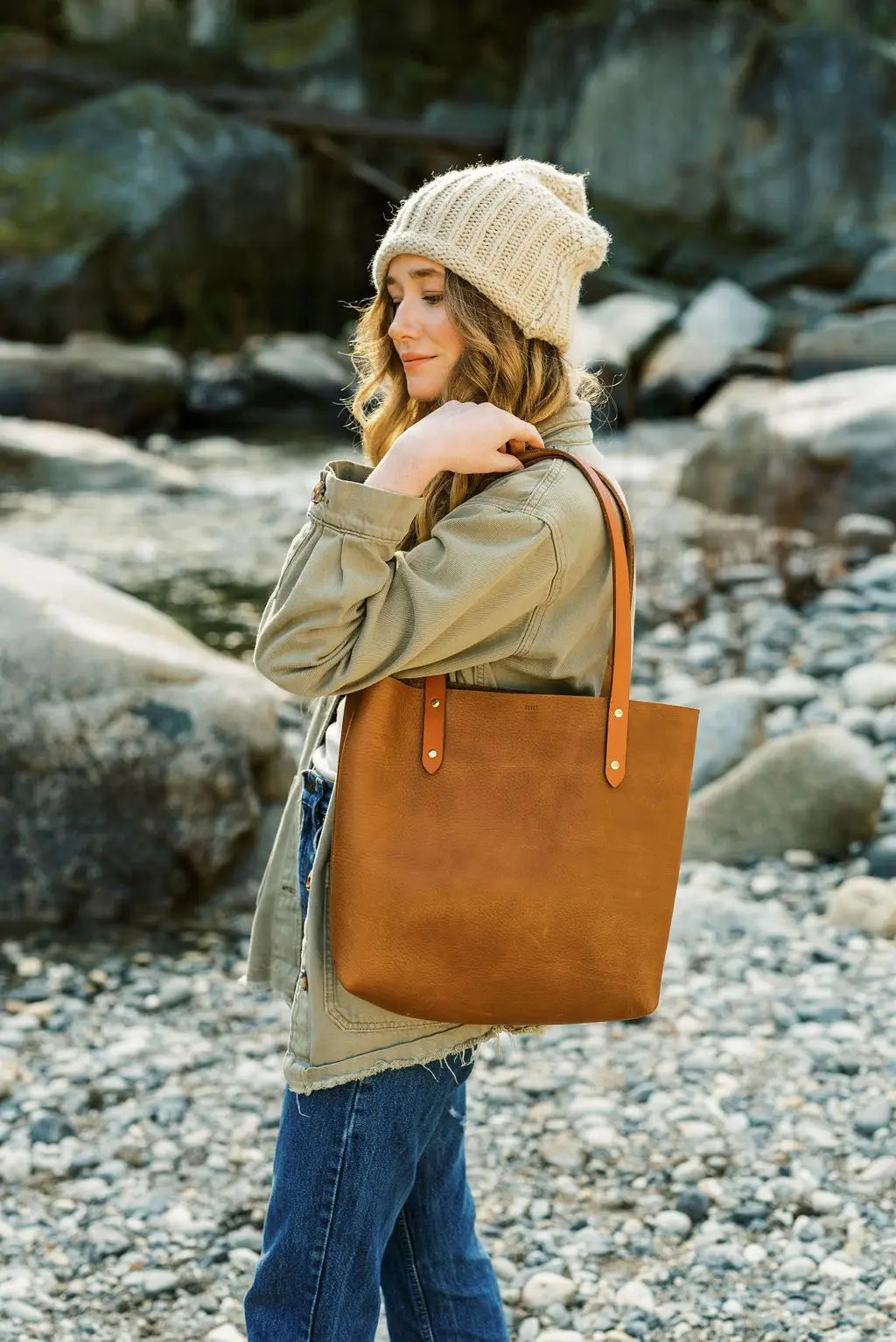 Classic Everyday Leather Tote BLACK