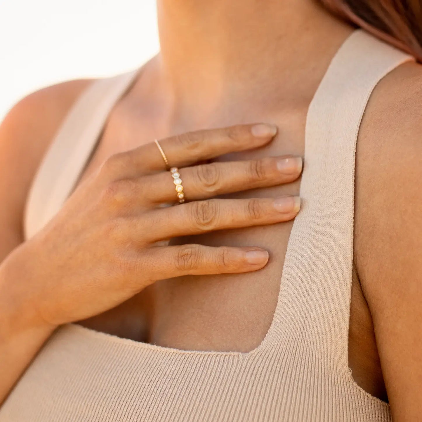 Honeycomb Crystal Ring