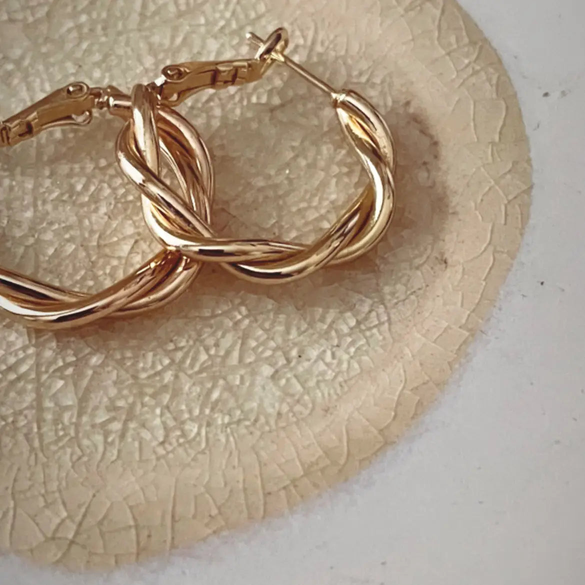 Braided Hinge Hoop Earrings