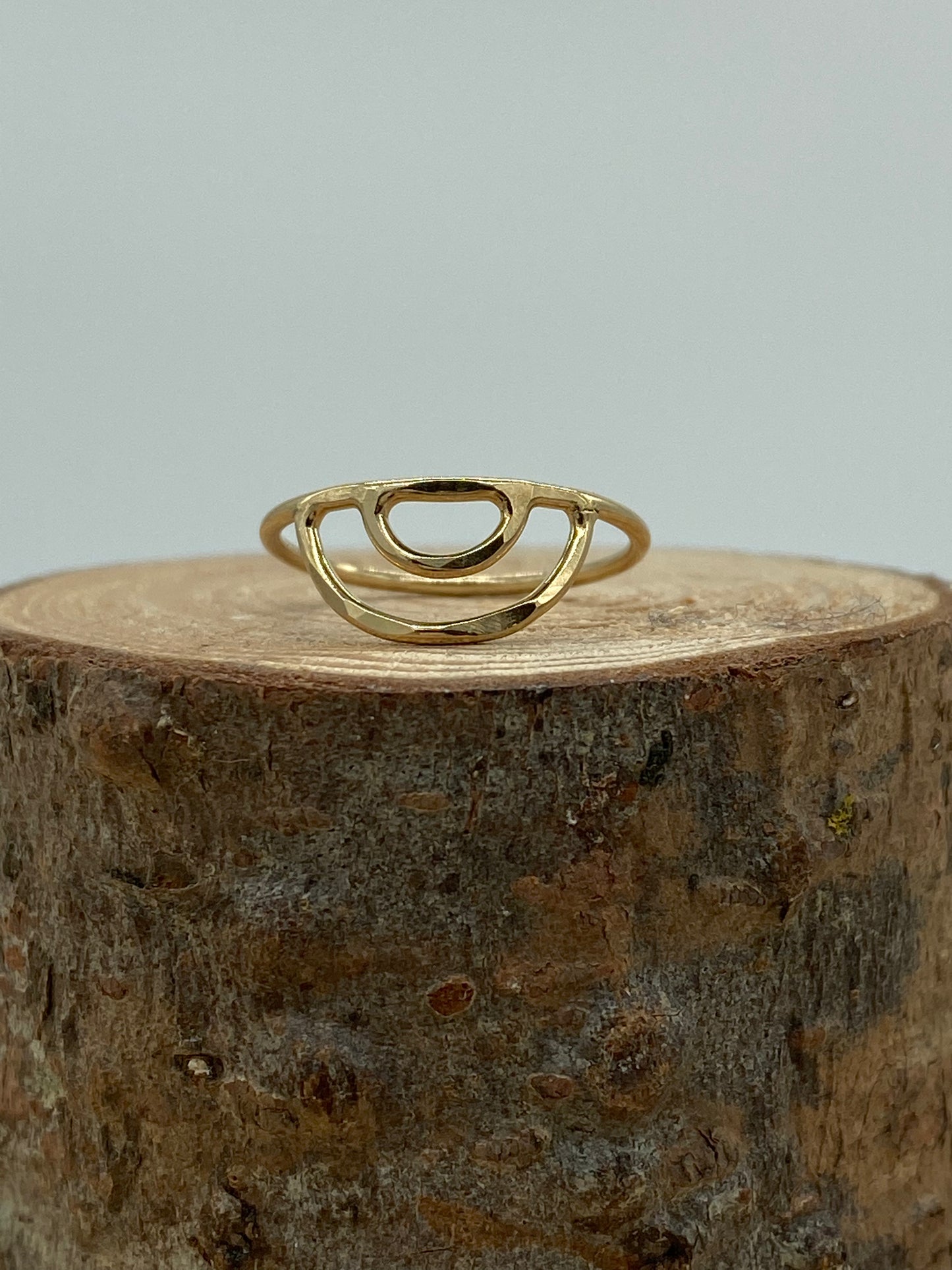 Double Arch Rainbow Ring (Gold)