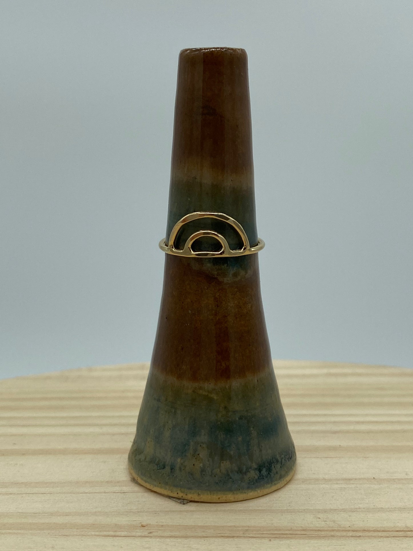 Double Arch Rainbow Ring (Gold)