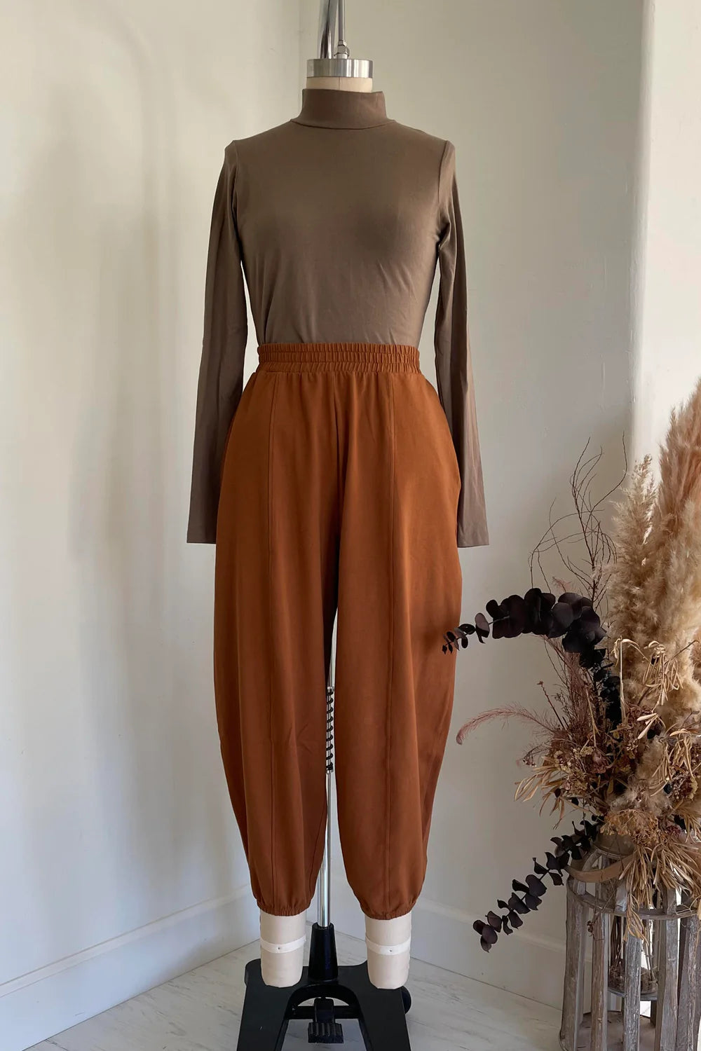 Mien Lantern Organic Cotton Pants SADDLE