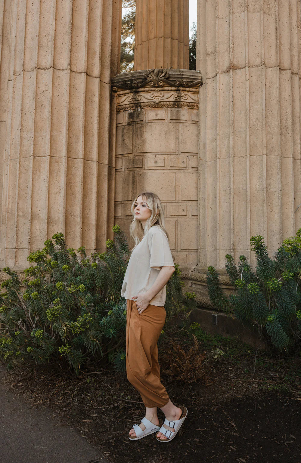 Mien Lantern Organic Cotton Pants SADDLE