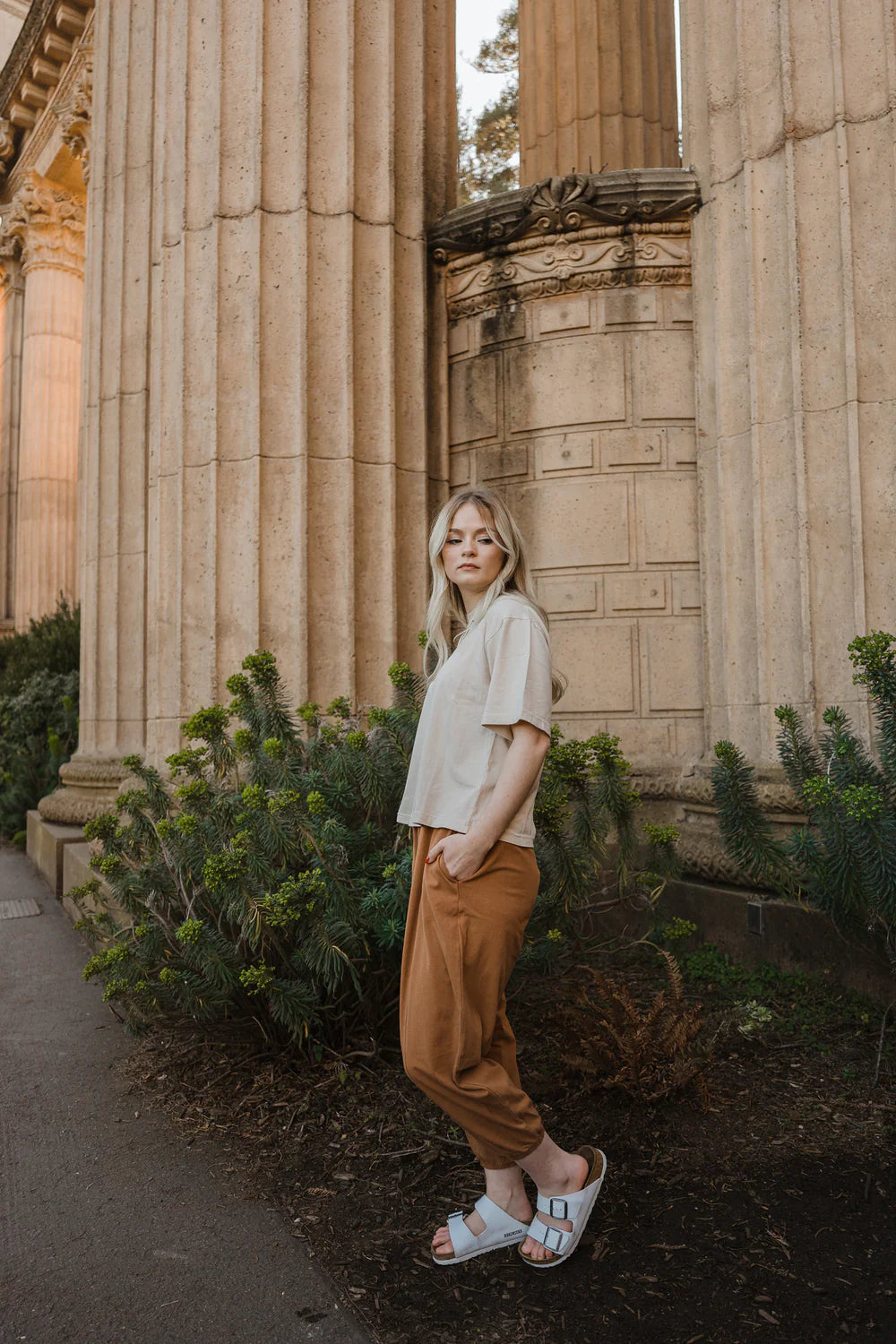 Mien Lantern Organic Cotton Pants SADDLE