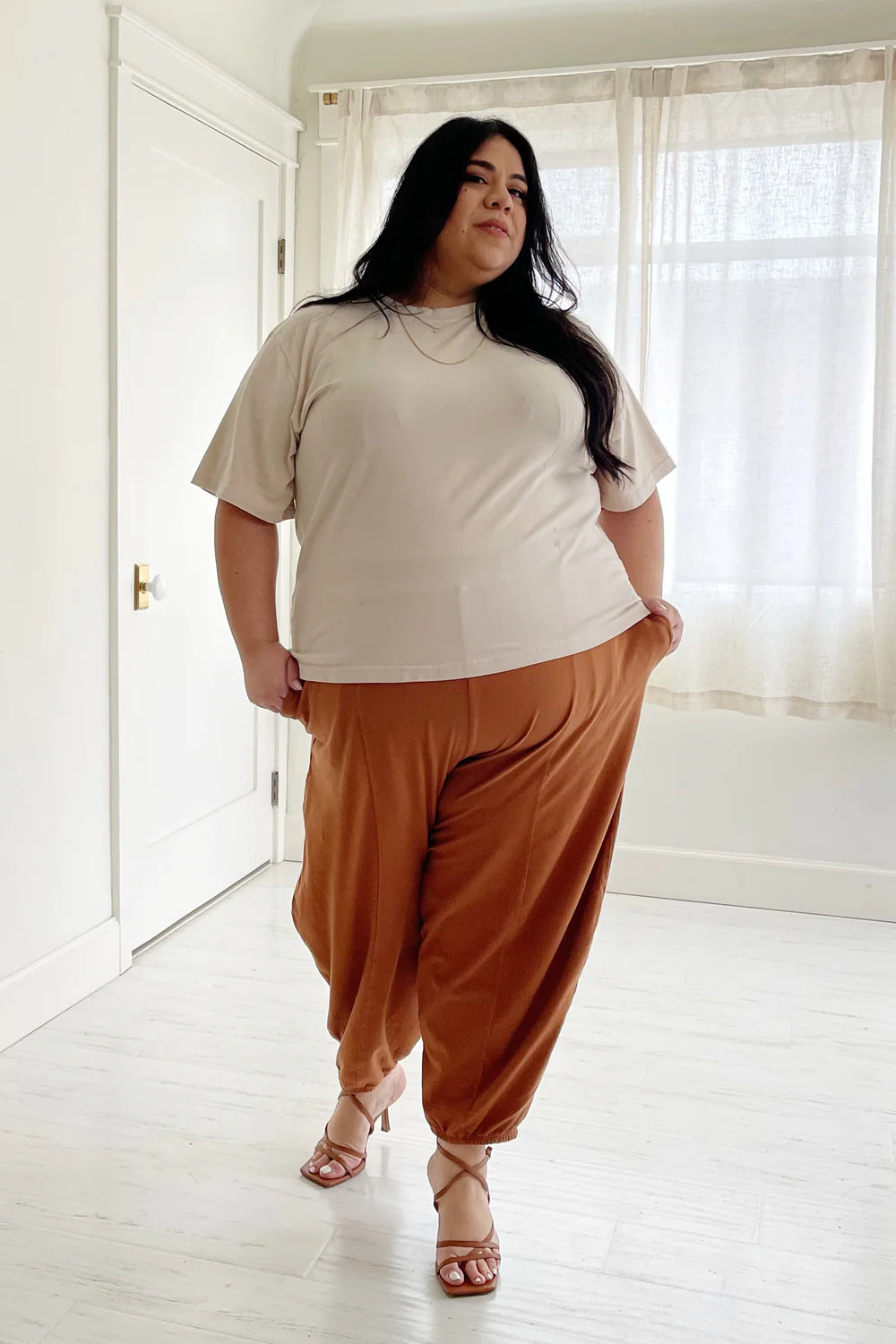 Mien Lantern Organic Cotton Pants SADDLE