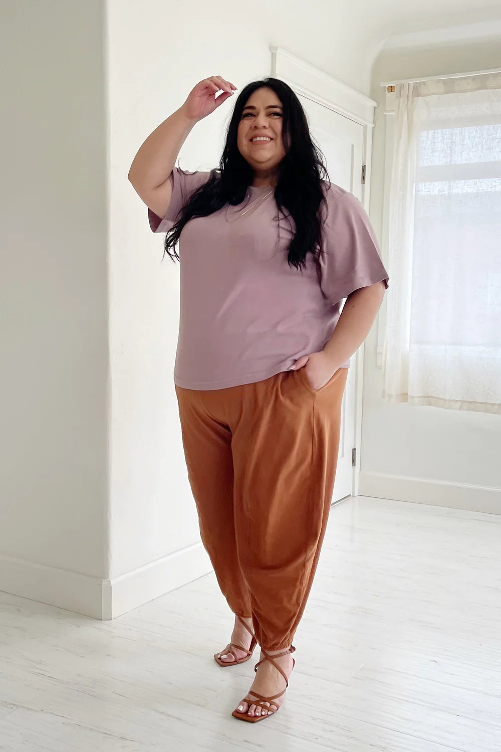 Mien Lantern Organic Cotton Pants SADDLE